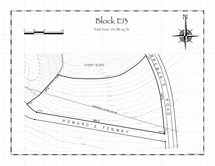 Pennsic 49 Block E13 Map