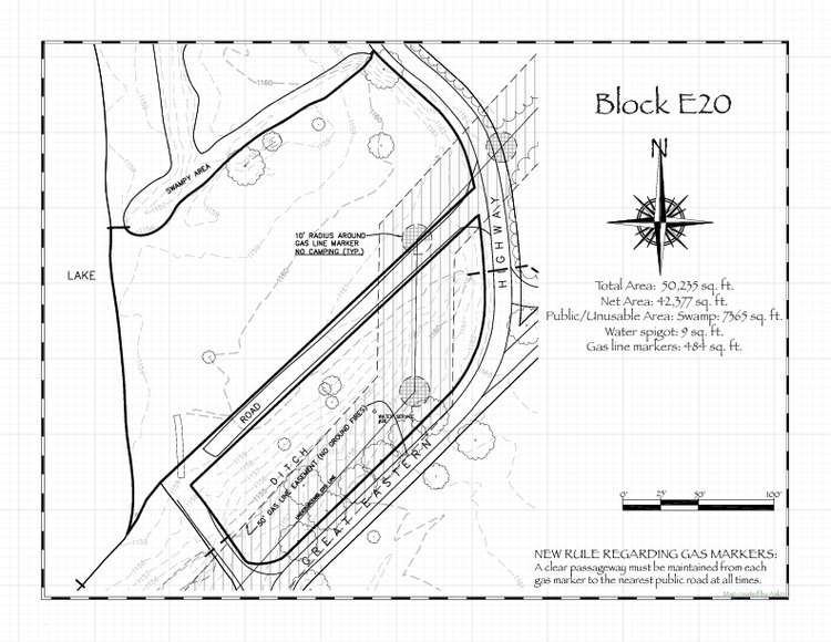 Pennsic 49 Block E20 Map