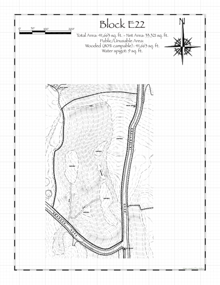 Pennsic 49 Block E22 Map