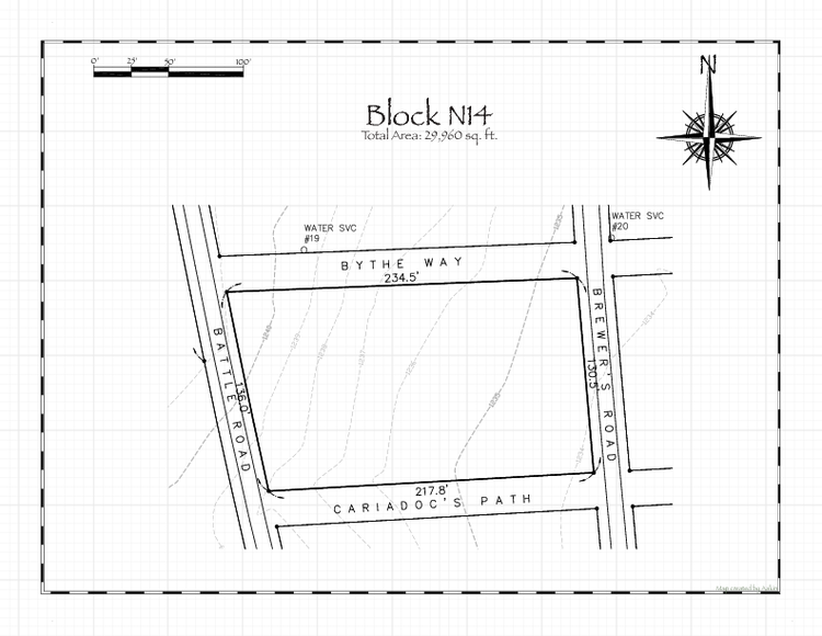 Pennsic 49 Block N14 Map
