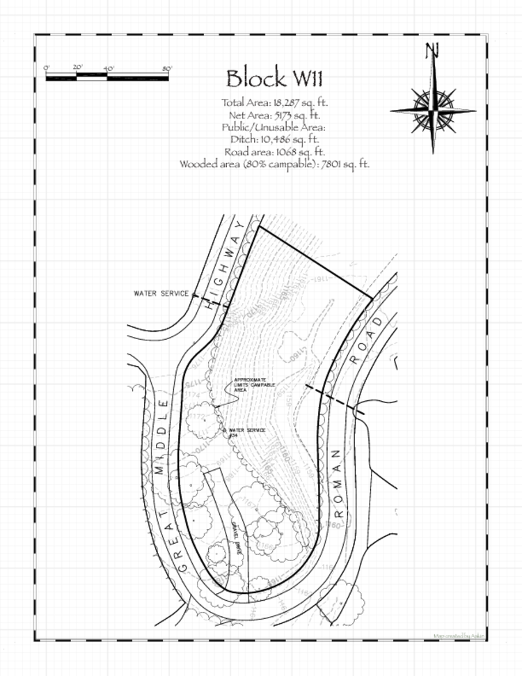 Pennsic 49 Block W11 Map